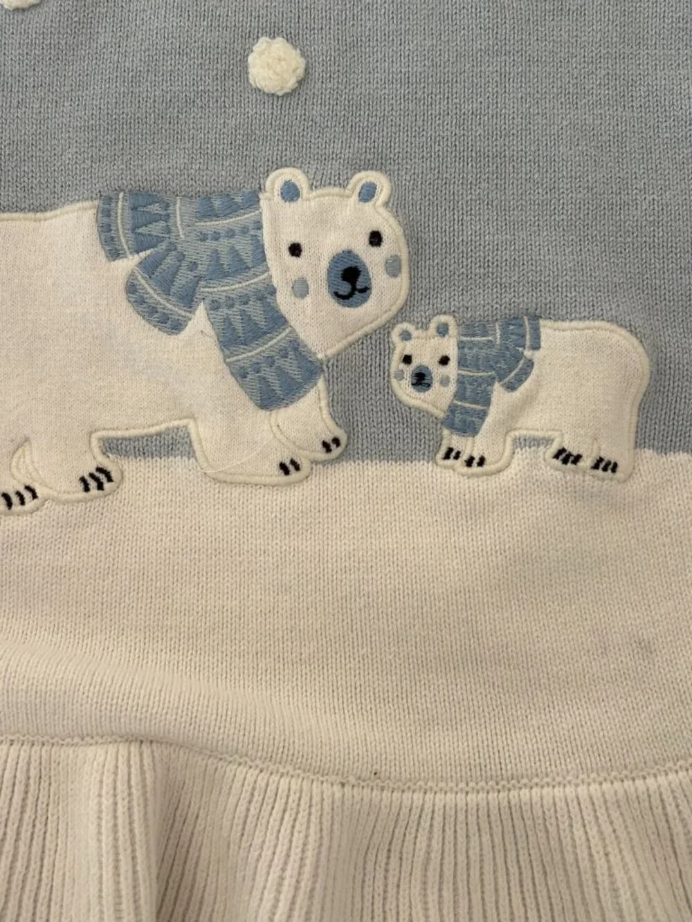 Gymboree Girls' Polar Bear Peplum Sweater Dress Size 8